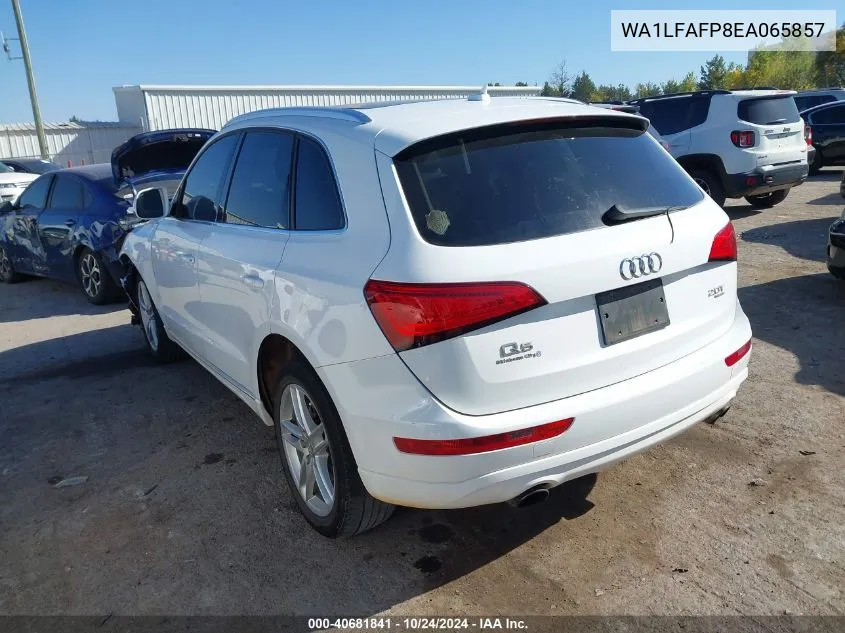 2014 Audi Q5 2.0T Premium VIN: WA1LFAFP8EA065857 Lot: 40681841