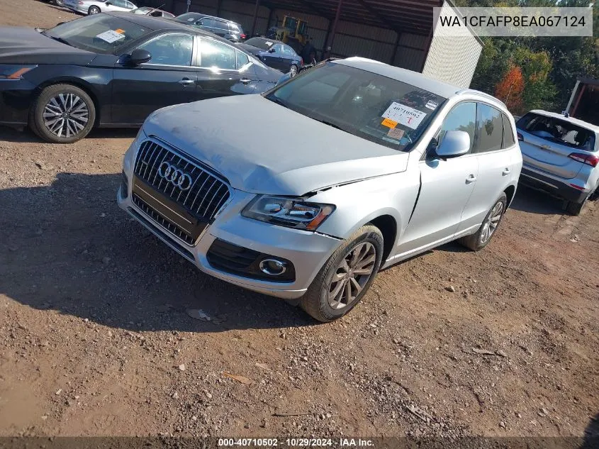 2014 Audi Q5 2.0T Premium VIN: WA1CFAFP8EA067124 Lot: 40710502