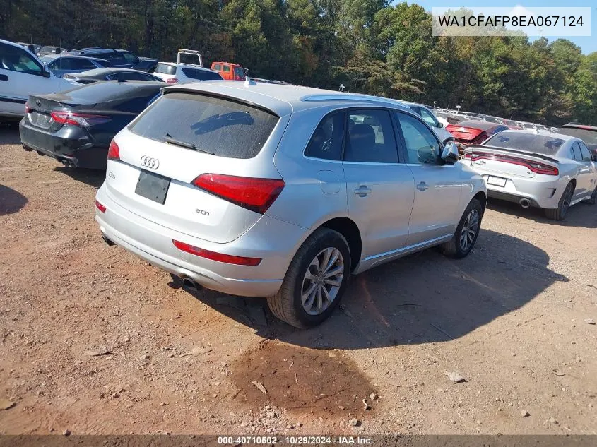 2014 Audi Q5 2.0T Premium VIN: WA1CFAFP8EA067124 Lot: 40710502