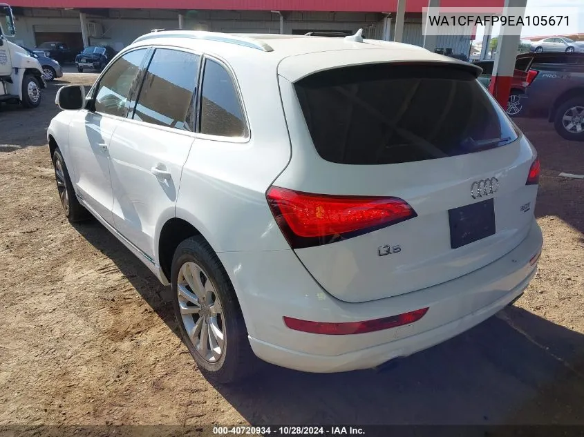 2014 Audi Q5 2.0T Premium VIN: WA1CFAFP9EA105671 Lot: 40720934