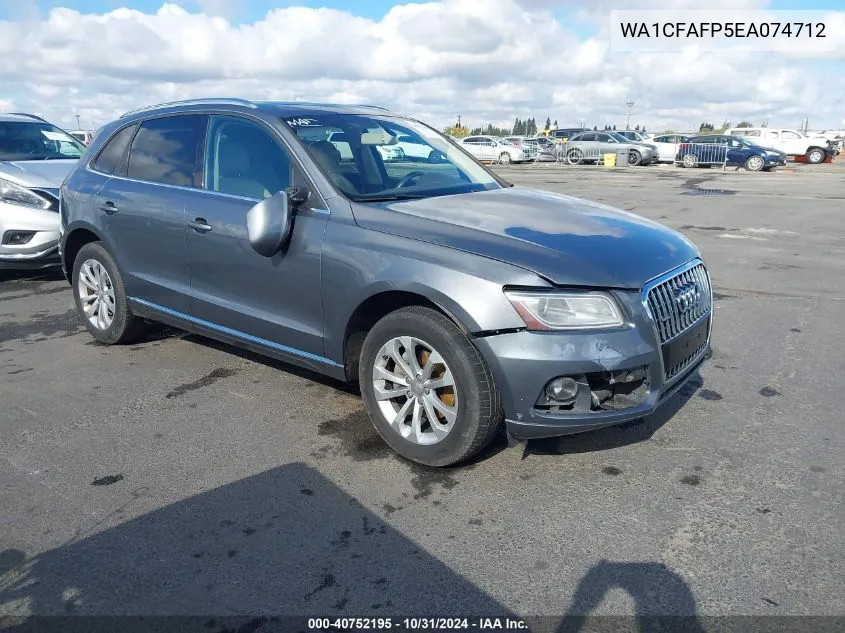 2014 Audi Q5 2.0T Premium VIN: WA1CFAFP5EA074712 Lot: 40752195