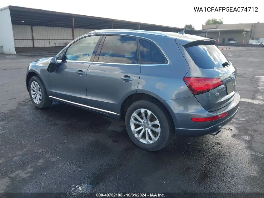 2014 Audi Q5 2.0T Premium VIN: WA1CFAFP5EA074712 Lot: 40752195