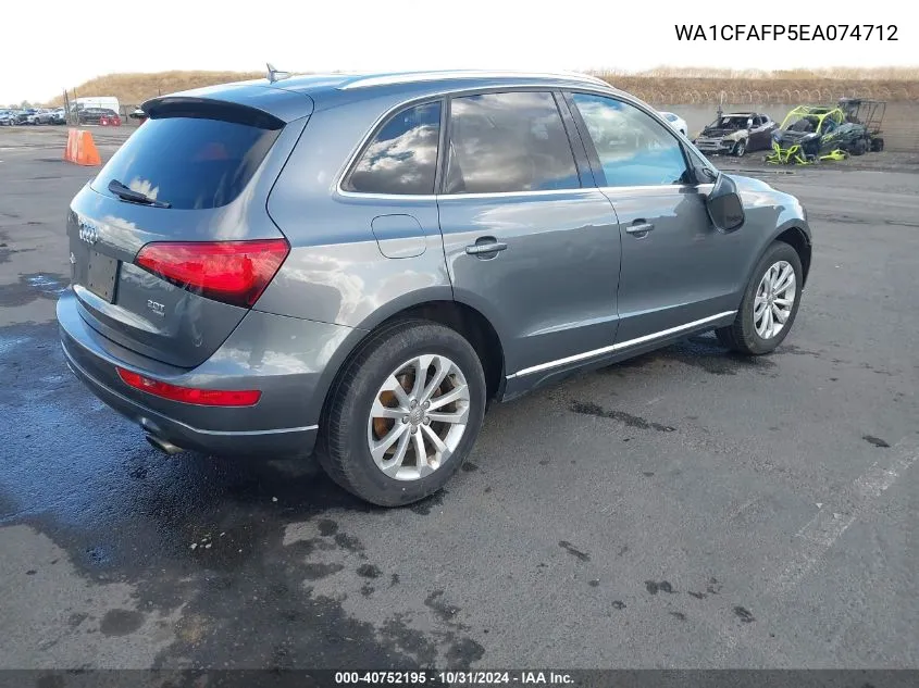 2014 Audi Q5 2.0T Premium VIN: WA1CFAFP5EA074712 Lot: 40752195