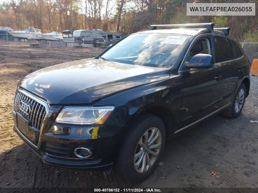 2014 Audi Q5 2.0T Premium VIN: WA1LFAFP8EA026055 Lot: 40756152