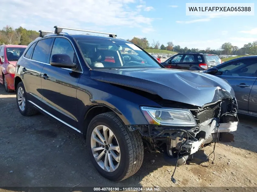 2014 Audi Q5 2.0T Premium VIN: WA1LFAFPXEA065388 Lot: 40785190