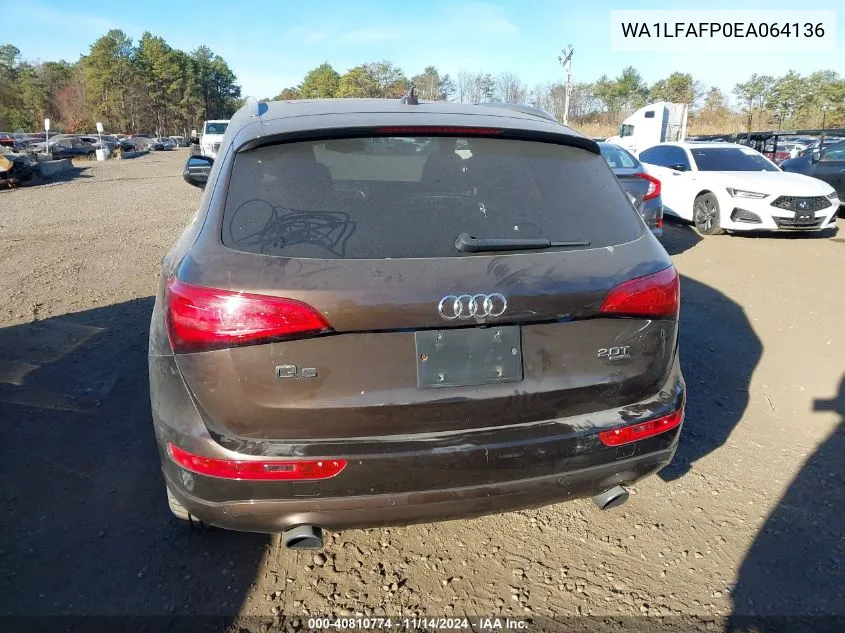 2014 Audi Q5 2.0T Premium VIN: WA1LFAFP0EA064136 Lot: 40810774