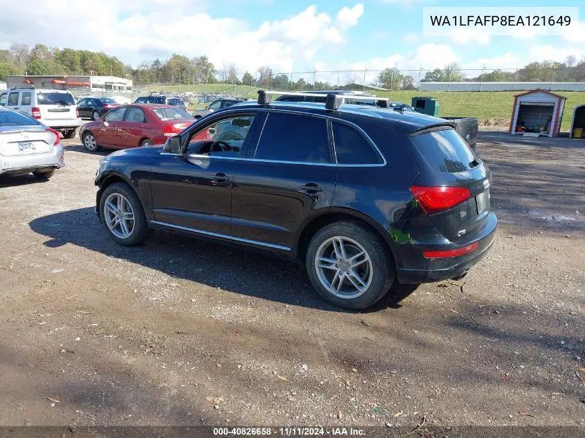 2014 Audi Q5 2.0T Premium VIN: WA1LFAFP8EA121649 Lot: 40826658