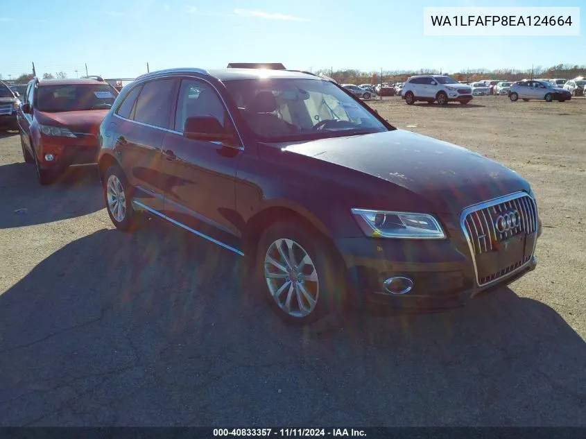 2014 Audi Q5 2.0T Premium VIN: WA1LFAFP8EA124664 Lot: 40833357