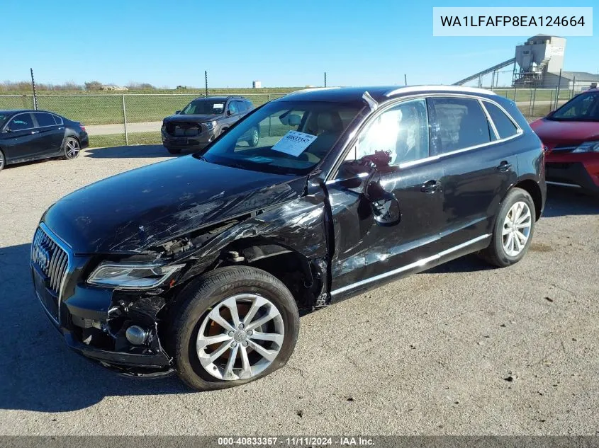 2014 Audi Q5 2.0T Premium VIN: WA1LFAFP8EA124664 Lot: 40833357