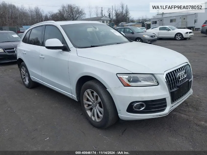 2014 Audi Q5 2.0T Premium VIN: WA1LFAFP9EA078052 Lot: 40846174