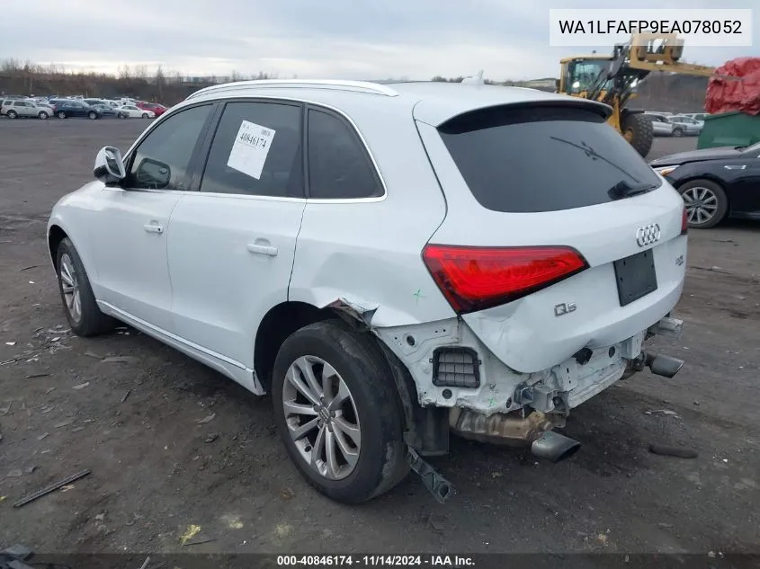 2014 Audi Q5 2.0T Premium VIN: WA1LFAFP9EA078052 Lot: 40846174