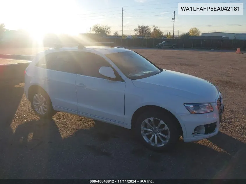 2014 Audi Q5 2.0T Premium VIN: WA1LFAFP5EA042181 Lot: 40848812