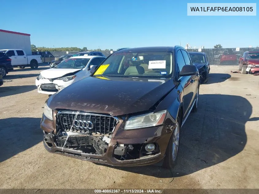 2014 Audi Q5 2.0T Premium VIN: WA1LFAFP6EA008105 Lot: 40852367