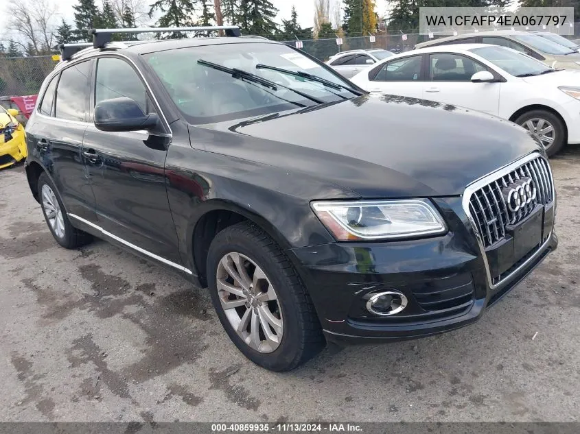 2014 Audi Q5 2.0T Premium VIN: WA1CFAFP4EA067797 Lot: 40859935