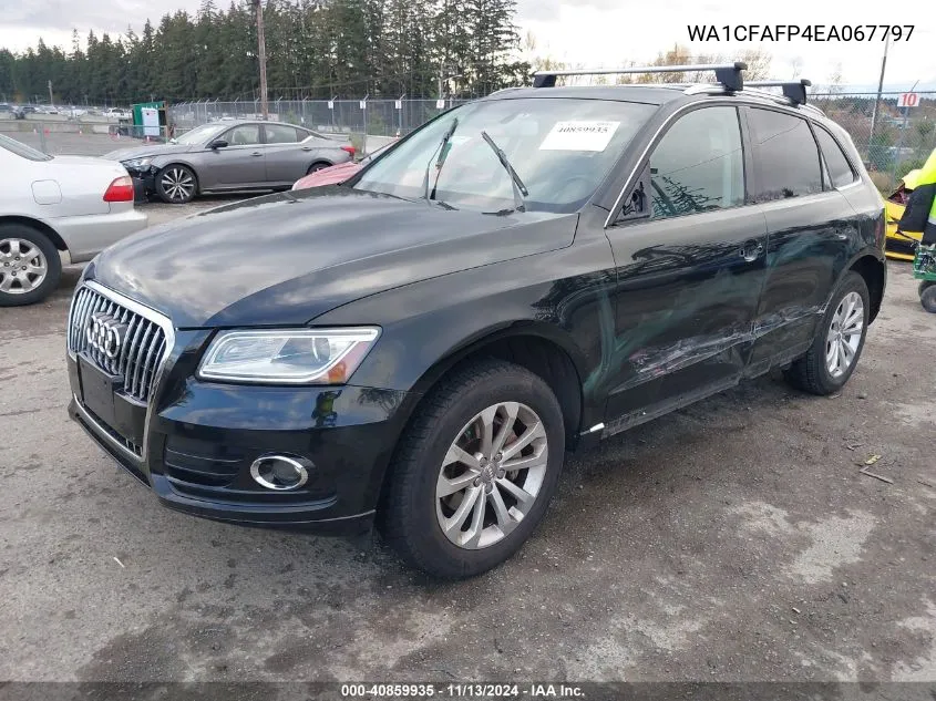 2014 Audi Q5 2.0T Premium VIN: WA1CFAFP4EA067797 Lot: 40859935