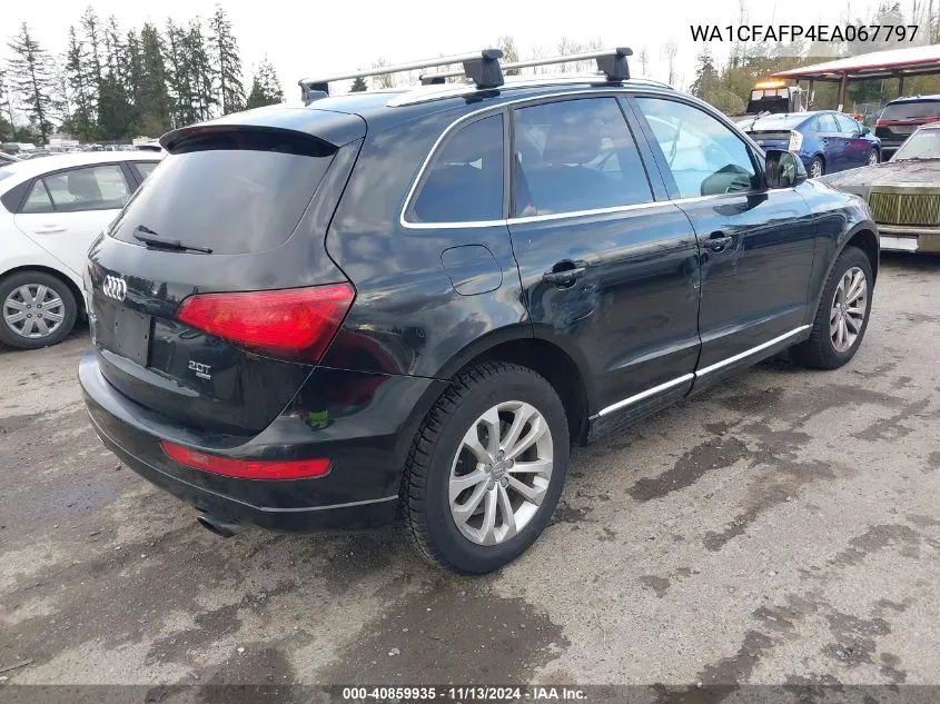 2014 Audi Q5 2.0T Premium VIN: WA1CFAFP4EA067797 Lot: 40859935