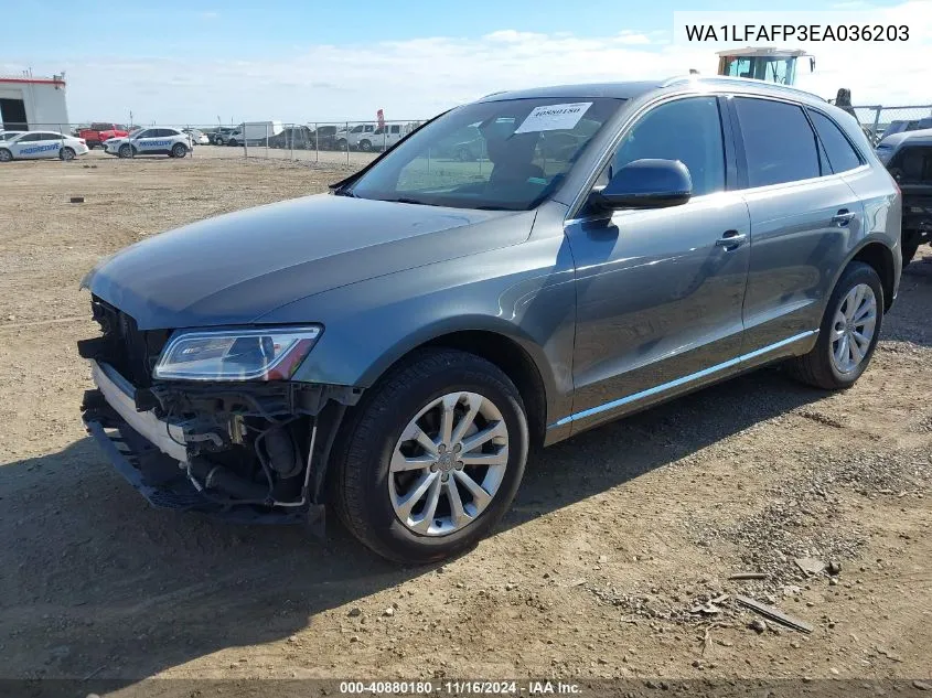 2014 Audi Q5 2.0T Premium VIN: WA1LFAFP3EA036203 Lot: 40880180