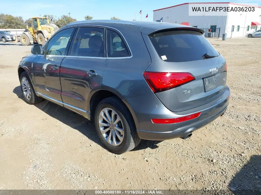 2014 Audi Q5 2.0T Premium VIN: WA1LFAFP3EA036203 Lot: 40880180