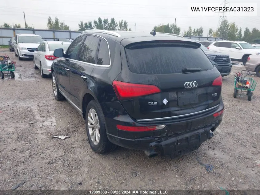 2015 Audi Q5 VIN: WA1VFCFP2FA031323 Lot: 12099389