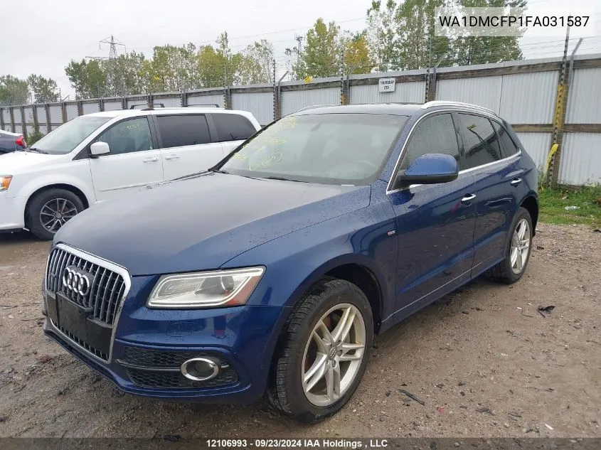 2015 Audi Q5 VIN: WA1DMCFP1FA031587 Lot: 12106993