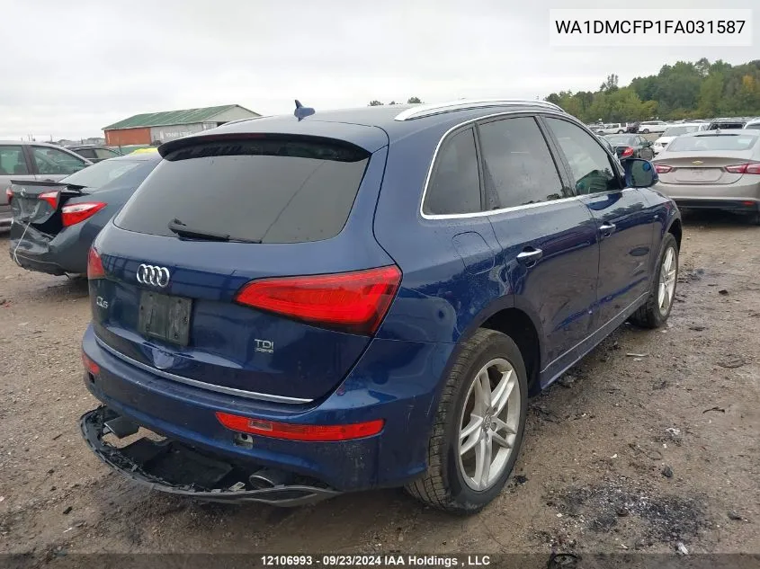 2015 Audi Q5 VIN: WA1DMCFP1FA031587 Lot: 12106993