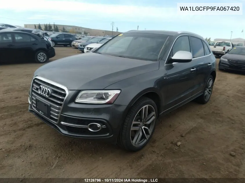 2015 Audi Q5 Premium Plus VIN: WA1LGCFP9FA067420 Lot: 12126796