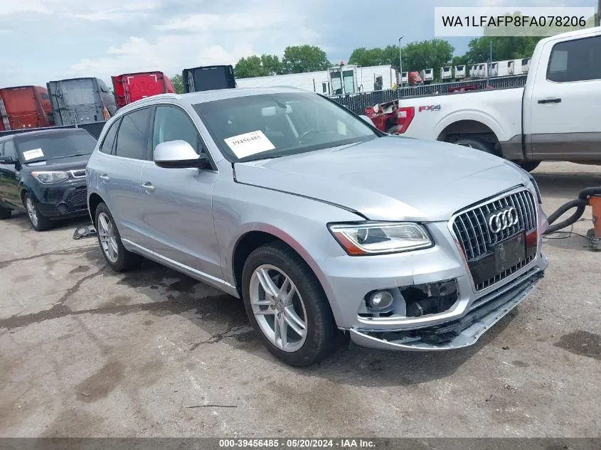 2015 Audi Q5 2.0T Premium VIN: WA1LFAFP8FA078206 Lot: 39456485