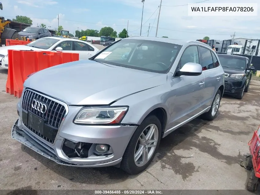 2015 Audi Q5 2.0T Premium VIN: WA1LFAFP8FA078206 Lot: 39456485