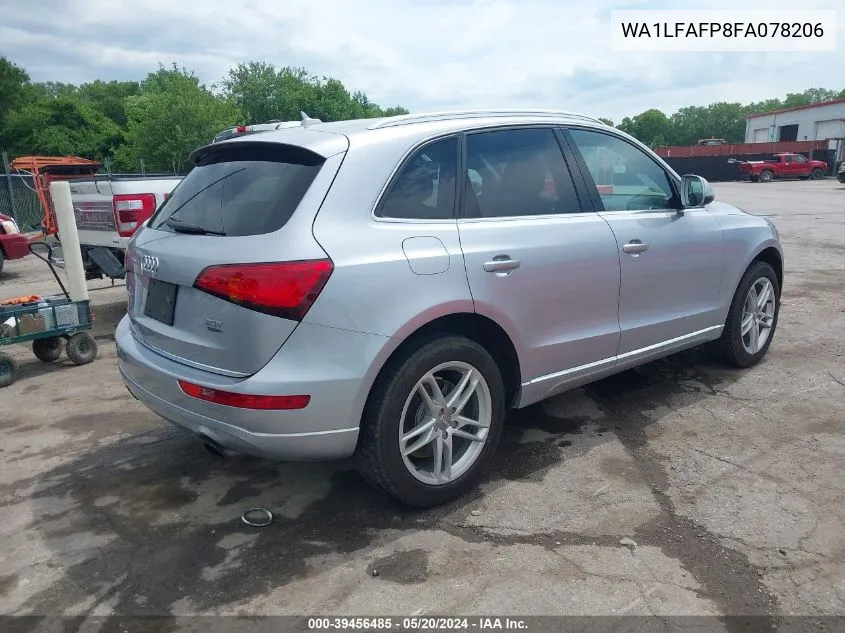 2015 Audi Q5 2.0T Premium VIN: WA1LFAFP8FA078206 Lot: 39456485