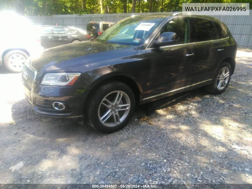 2015 Audi Q5 2.0T Premium VIN: WA1LFAFPXFA026995 Lot: 39495507