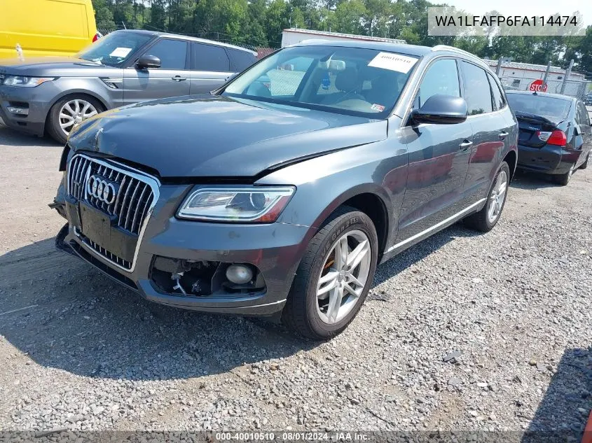 2015 Audi Q5 2.0T Premium VIN: WA1LFAFP6FA114474 Lot: 40010510