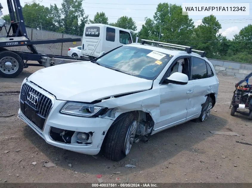 2015 Audi Q5 2.0T Premium VIN: WA1LFAFP1FA112342 Lot: 40037581