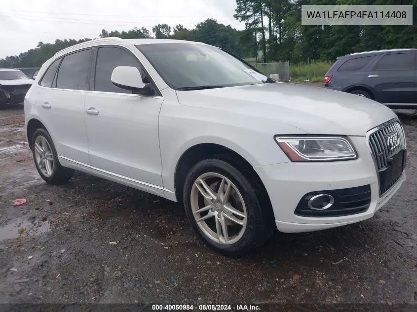 2015 Audi Q5 2.0T Premium VIN: WA1LFAFP4FA114408 Lot: 40050984