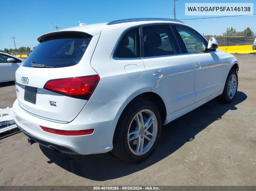 2015 Audi Q5 3.0T Premium Plus VIN: WA1DGAFP5FA146138 Lot: 40100265