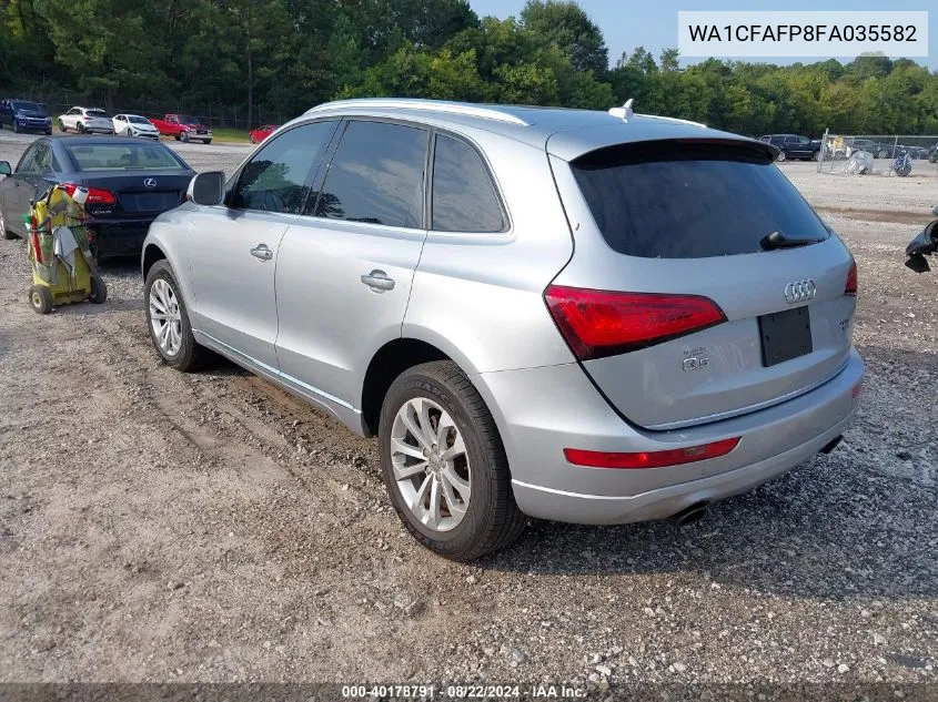 2015 Audi Q5 2.0T Premium VIN: WA1CFAFP8FA035582 Lot: 40178791