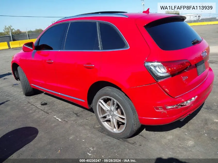 2015 Audi Q5 2.0T Premium VIN: WA1LFAFP8FA113939 Lot: 40230247