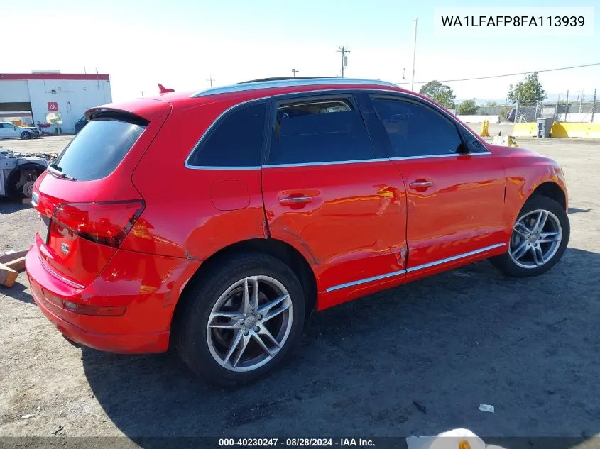 2015 Audi Q5 2.0T Premium VIN: WA1LFAFP8FA113939 Lot: 40230247