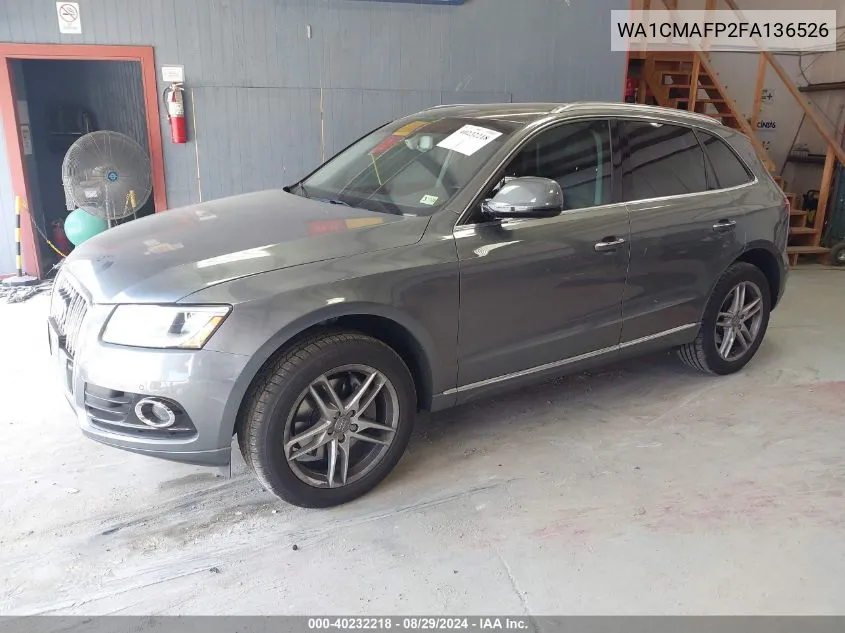 2015 Audi Q5 3.0 Tdi Premium Plus VIN: WA1CMAFP2FA136526 Lot: 40232218