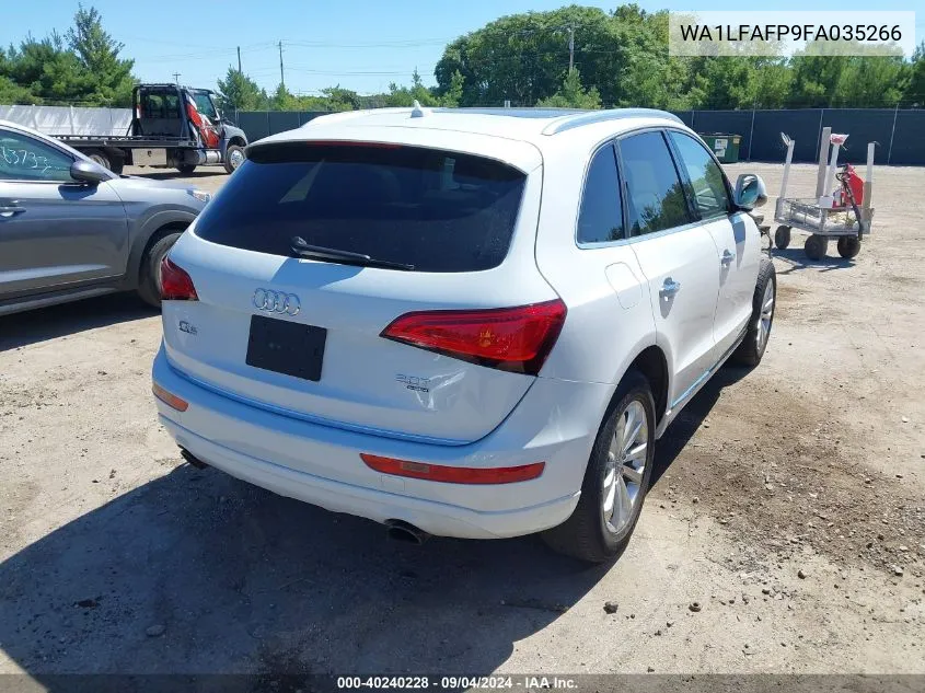 2015 Audi Q5 2.0T Premium VIN: WA1LFAFP9FA035266 Lot: 40240228