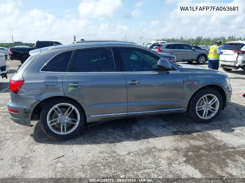 2015 Audi Q5 Premium Plus VIN: WA1LFAFP7FA063681 Lot: 40250173