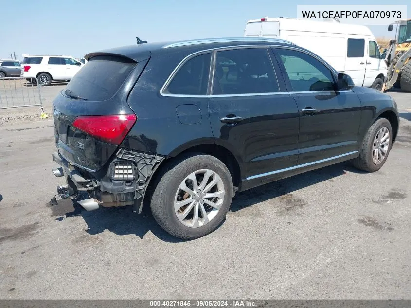 2015 Audi Q5 2.0T Premium VIN: WA1CFAFP0FA070973 Lot: 40271845