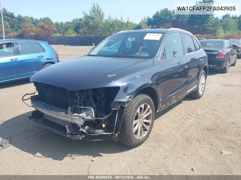 2015 Audi Q5 2.0T Premium VIN: WA1CFAFP2FA043905 Lot: 40296470