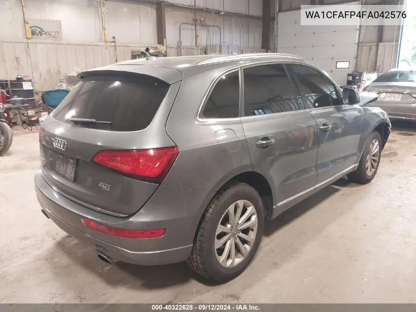 2015 Audi Q5 Premium VIN: WA1CFAFP4FA042576 Lot: 40322628