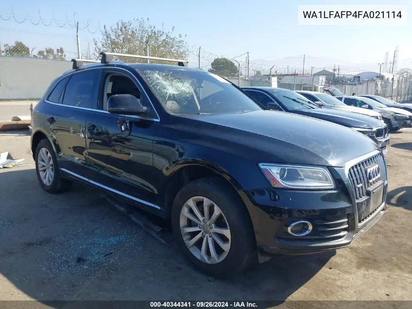 2015 Audi Q5 2.0T Premium VIN: WA1LFAFP4FA021114 Lot: 40344341