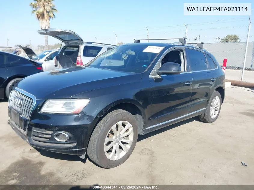 2015 Audi Q5 2.0T Premium VIN: WA1LFAFP4FA021114 Lot: 40344341