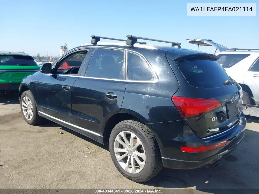 2015 Audi Q5 2.0T Premium VIN: WA1LFAFP4FA021114 Lot: 40344341