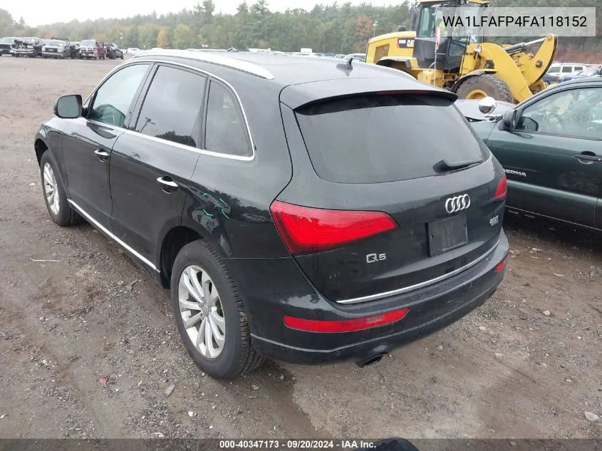 2015 Audi Q5 2.0T Premium VIN: WA1LFAFP4FA118152 Lot: 40347173