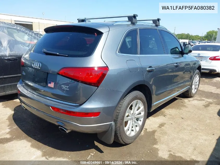 2015 Audi Q5 2.0T Premium VIN: WA1LFAFP5FA080382 Lot: 40349661