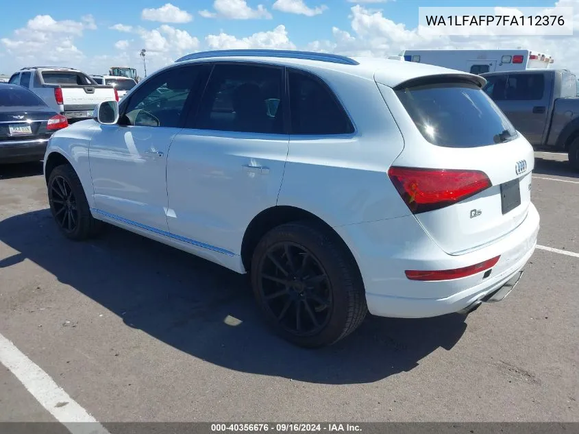 2015 Audi Q5 2.0T Premium VIN: WA1LFAFP7FA112376 Lot: 40356676