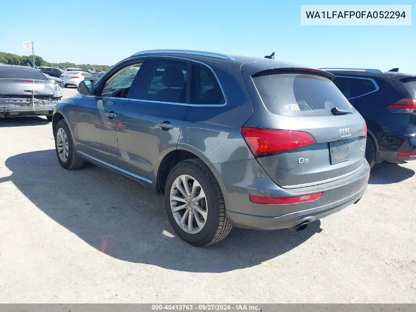 2015 Audi Q5 2.0T Premium VIN: WA1LFAFP0FA052294 Lot: 40413763